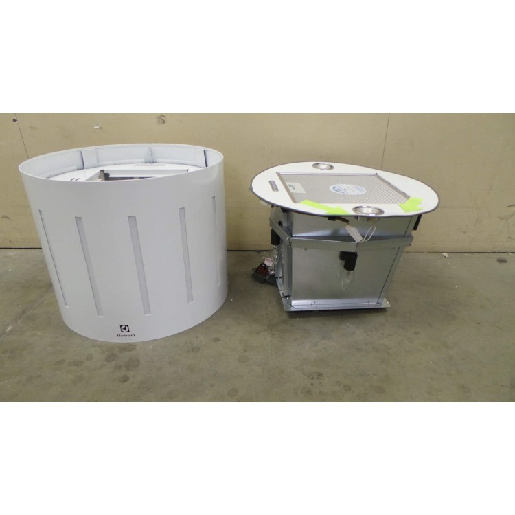 GRADE A3 - Heavy cosmetic damage - Electrolux EFA50700W Stylish Suspended 50cm Island Cooker Hood White