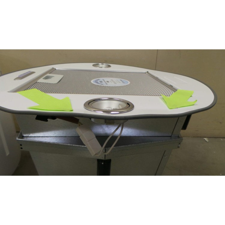 GRADE A3 - Heavy cosmetic damage - Electrolux EFA50700W Stylish Suspended 50cm Island Cooker Hood White