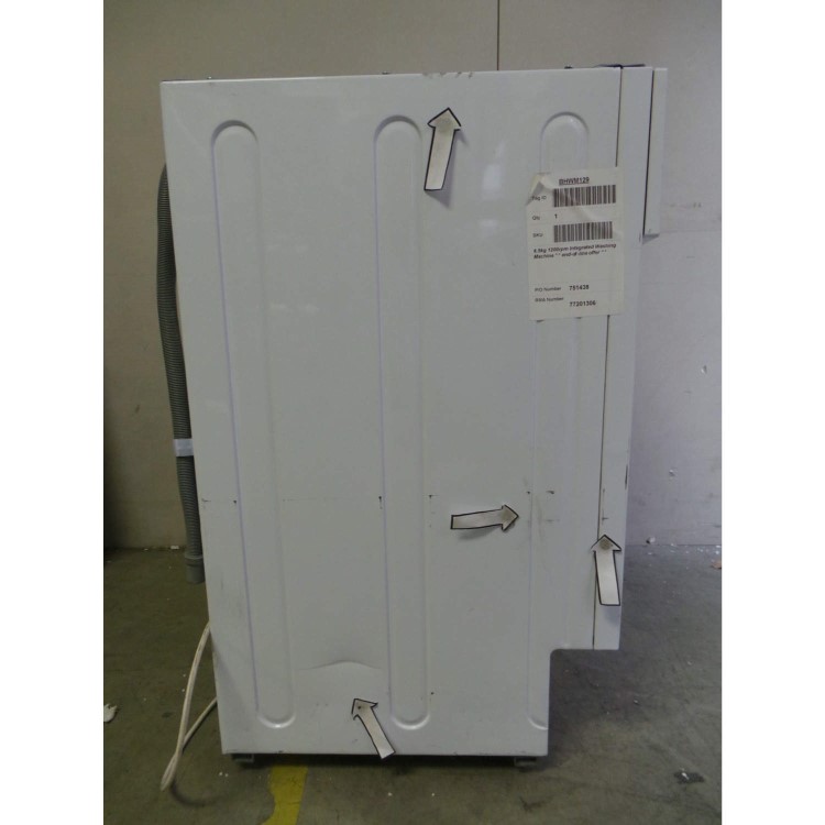 GRADE A3 - Heavy cosmetic damage - Hotpoint BHWM129 6.5kg 1200rpm Integrated Washing Machine