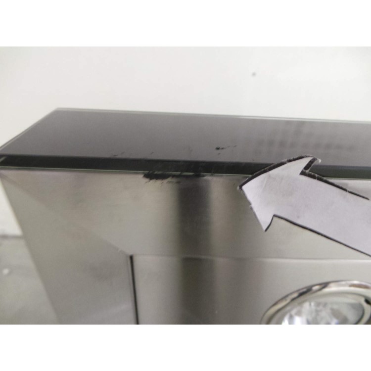 GRADE A3 - Heavy cosmetic damage - GRADE A3 - Heavy cosmetic damage - ElectriQ 60cm Slimline Electronic Chimney Hood - Stainless Steel