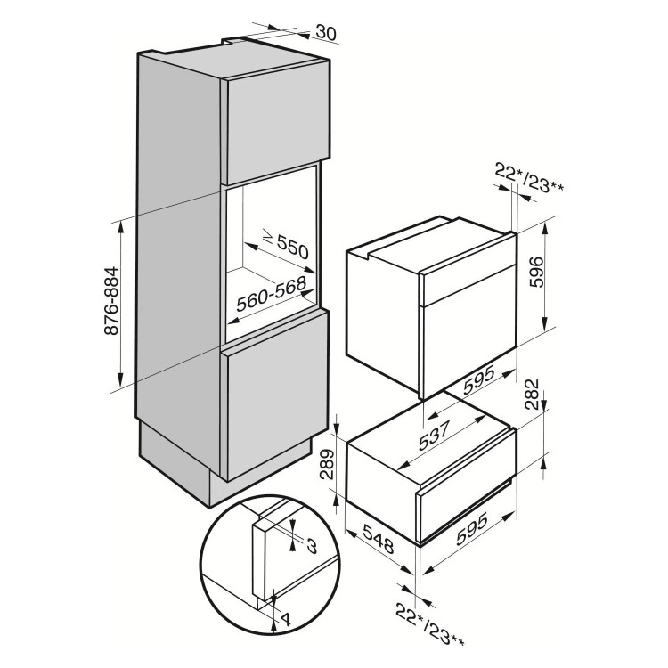GRADE A3  - Miele ESW6129clst ESW 6129 Touch Control Push-to-open Food & Crockery Warming Drawer