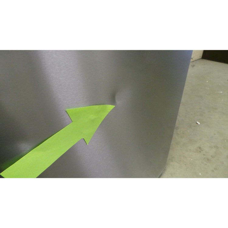 GRADE A3 - Heavy cosmetic damage - Zanussi ZRB34315XA Frost Free Freestanding Fridge Freezer With SuperFresh Drawer - Grey With Antifingerprint Stainless Steel Door