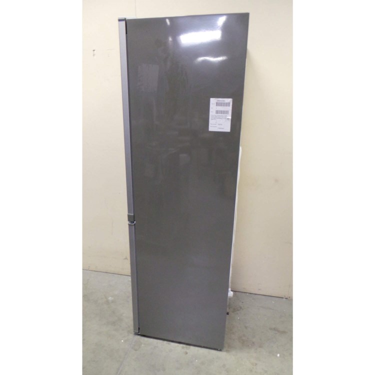 GRADE A3 - Heavy cosmetic damage - Zanussi ZRB34315XA Frost Free Freestanding Fridge Freezer With SuperFresh Drawer - Grey With Antifingerprint Stainless Steel Door