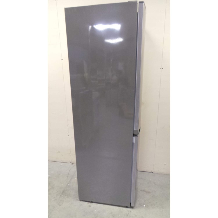 GRADE A3 - Heavy cosmetic damage - Zanussi ZRB34315XA Frost Free Freestanding Fridge Freezer With SuperFresh Drawer - Grey With Antifingerprint Stainless Steel Door
