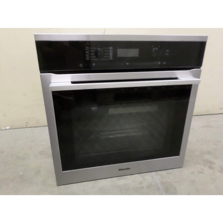 GRADE A2 - Light cosmetic damage - Miele H6160BPclst H 6160 BP EasyControl 8 Function Electric Built-in Single Oven With MoisturePlus And Pyrolytic Cleaning - CleanSteel