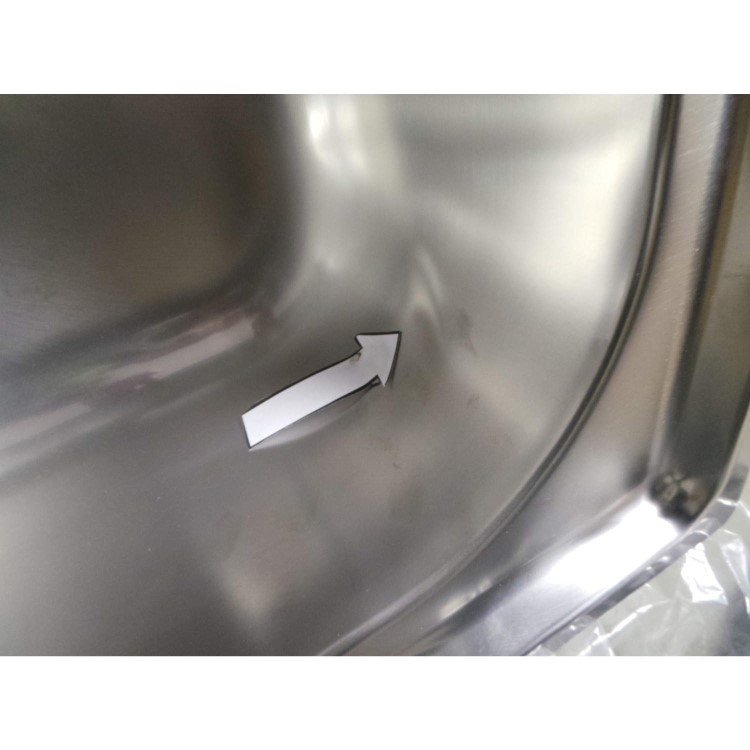GRADE A2 - Light cosmetic damage - CDA KA80SS 1.0 Bowl Reversible Stainless Steel Sink With Deep Drainer