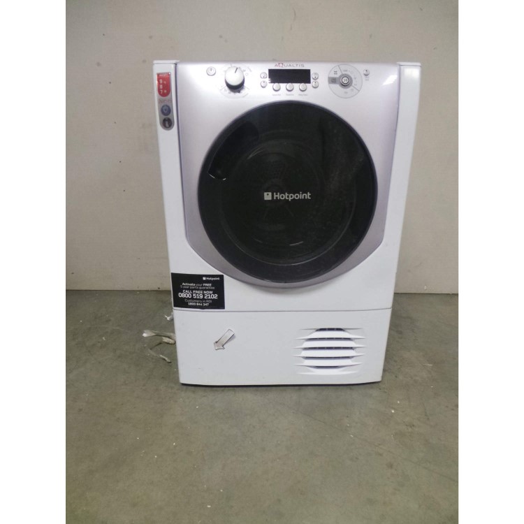 GRADE A2 - Light cosmetic damage - Hotpoint AQC9BF7I1 Aqualtis Freestanding Condenser Tumble Dryer White