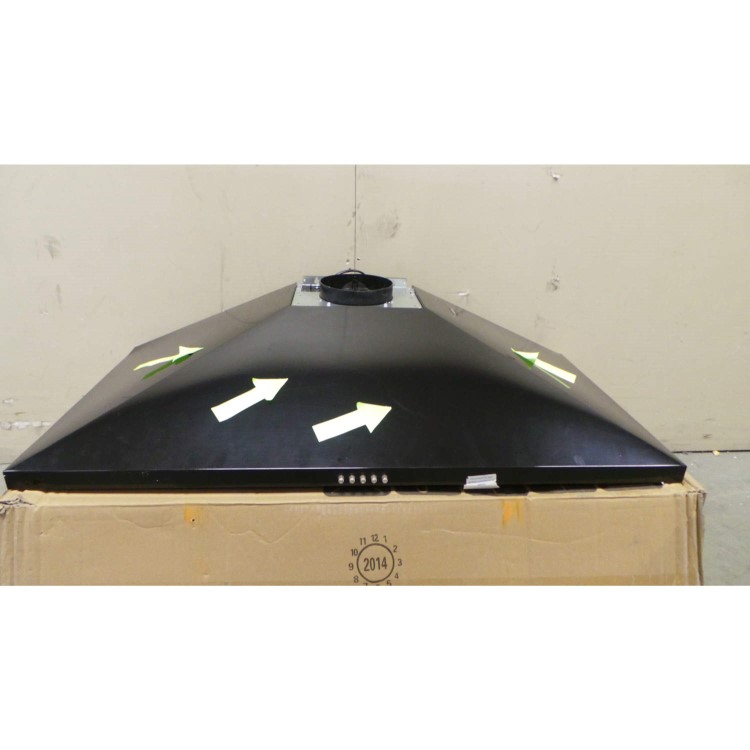 GRADE A3 - Heavy cosmetic damage - Leisure H101PK 100cm Chimney Cooker Hood Black