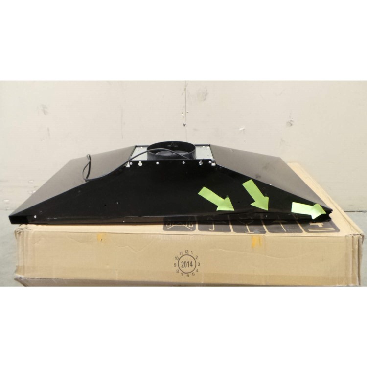 GRADE A3 - Heavy cosmetic damage - Leisure H101PK 100cm Chimney Cooker Hood Black