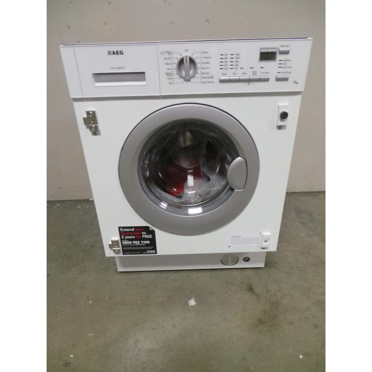 GRADE A2 - Light cosmetic damage - AEG L61271BI 7kg 1200rpm Integrated Washing Machine - White