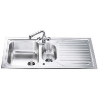GRADE A2 - Light cosmetic damage - Smeg CUR150 Cucina 1.5 Bowl Reversible Drainer Stainless Steel Sink