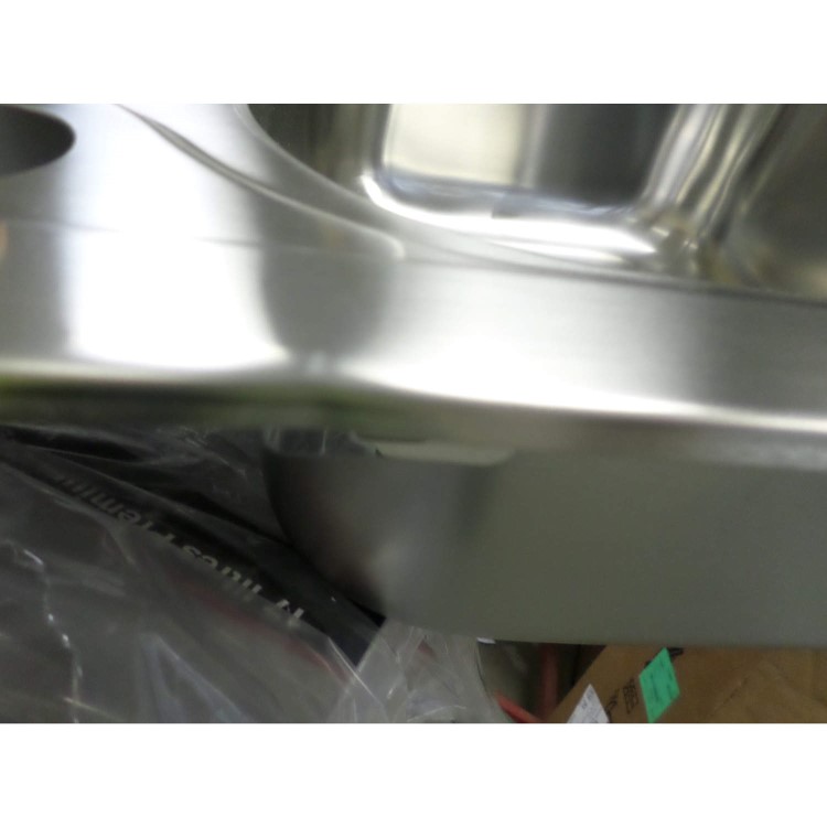 GRADE A2 - Light cosmetic damage - Smeg CUR150 Cucina 1.5 Bowl Reversible Drainer Stainless Steel Sink