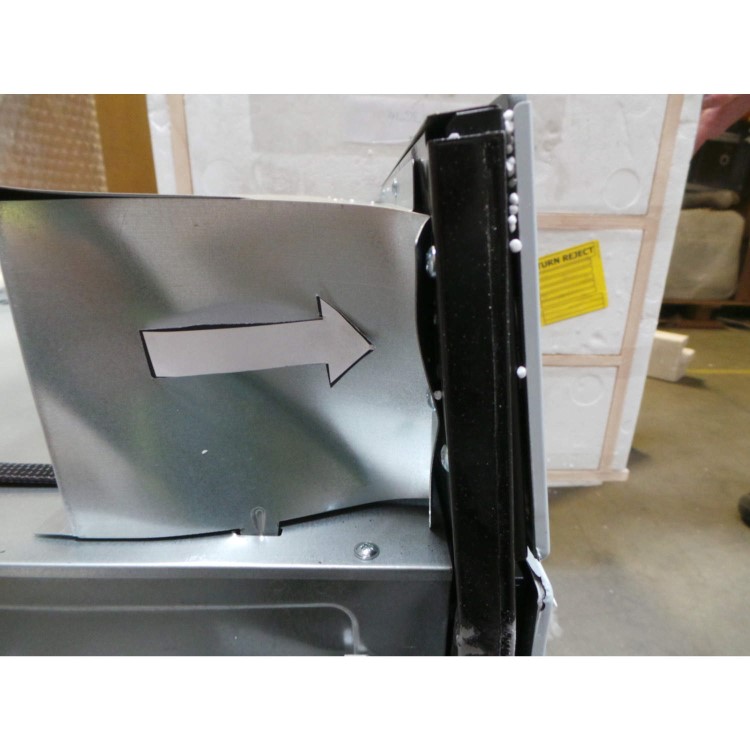 GRADE A3 - Heavy cosmetic damage - Belling BI60FP Fanned Electric Built-in Single Oven - White