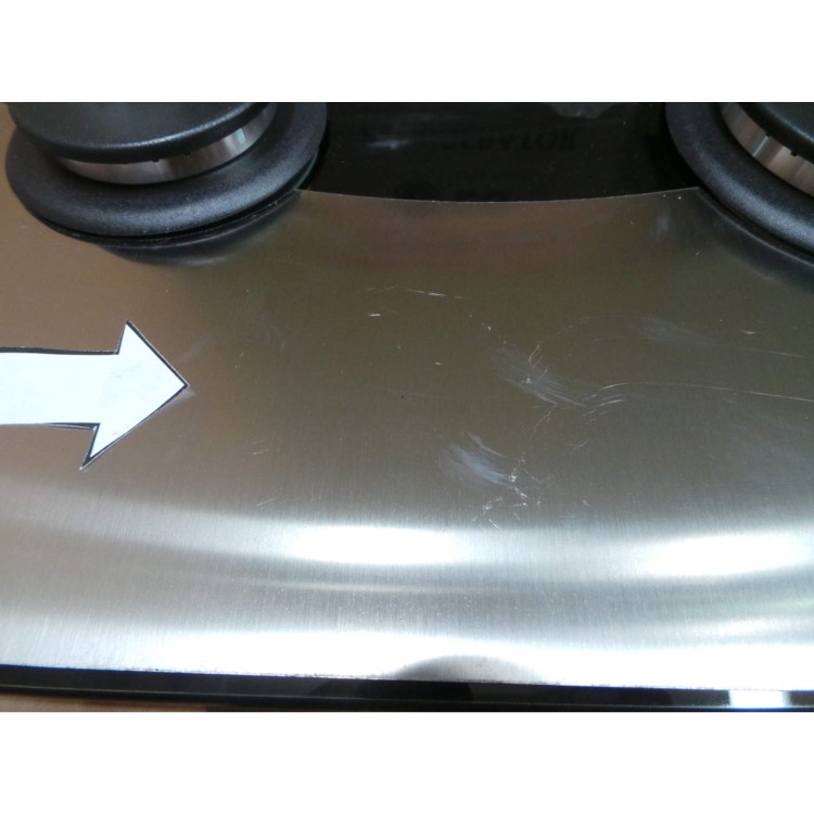 GRADE A2 - Light cosmetic damage - CDA 4Q5SS Q-style Five Burner Gas-on-glass Hob Stainless Steel