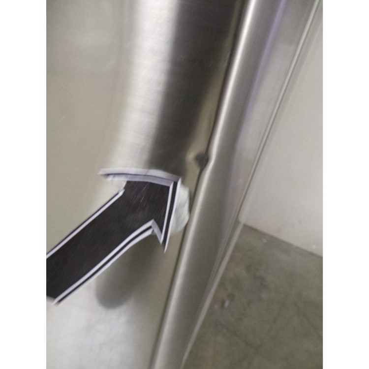 GRADE A3 - Heavy cosmetic damage - Sharp SJFP813VST 605L Four Door Frost Free Freestanding Fridge Freezer - Stainless Steel