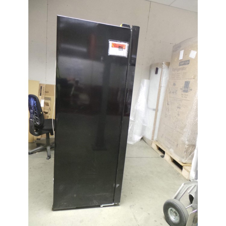 GRADE A3 - Heavy cosmetic damage - Beko ASD241B Black American Fridge Freezer With Non-plumbed Water Dispenser