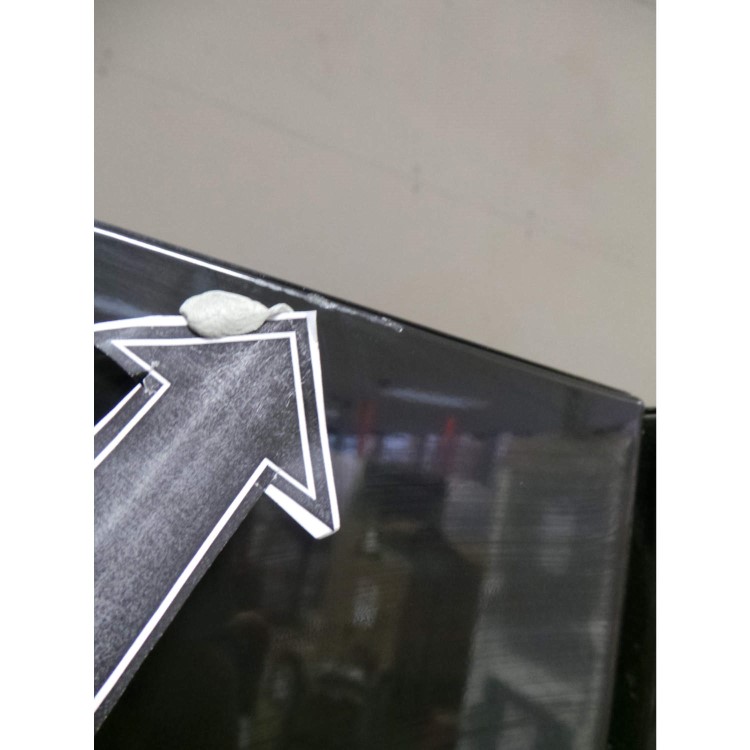 GRADE A3 - Heavy cosmetic damage - Beko ASD241B Black American Fridge Freezer With Non-plumbed Water Dispenser