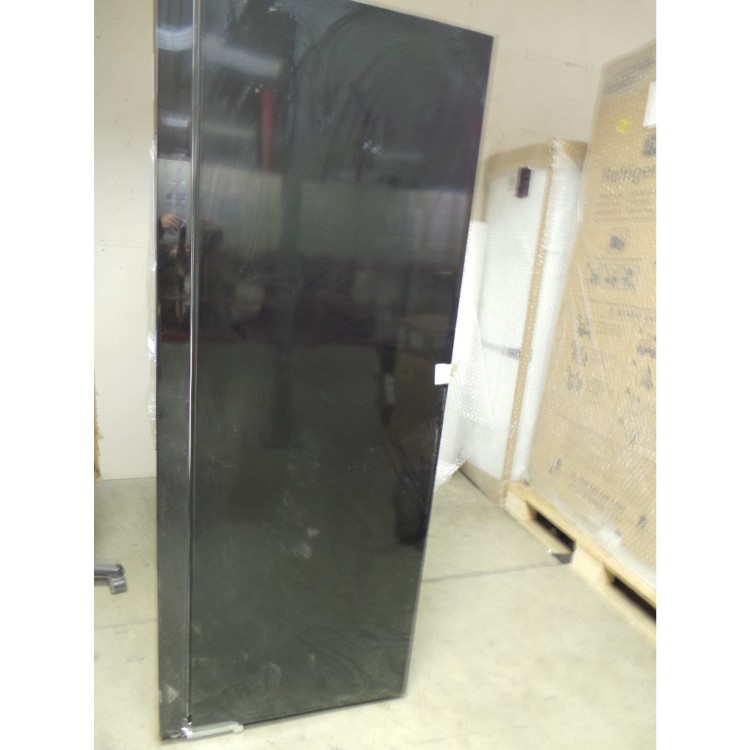 GRADE A3 - Heavy cosmetic damage - Beko ASD241B Black American Fridge Freezer With Non-plumbed Water Dispenser