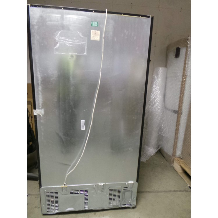 GRADE A3 - Heavy cosmetic damage - Beko ASD241B Black American Fridge Freezer With Non-plumbed Water Dispenser