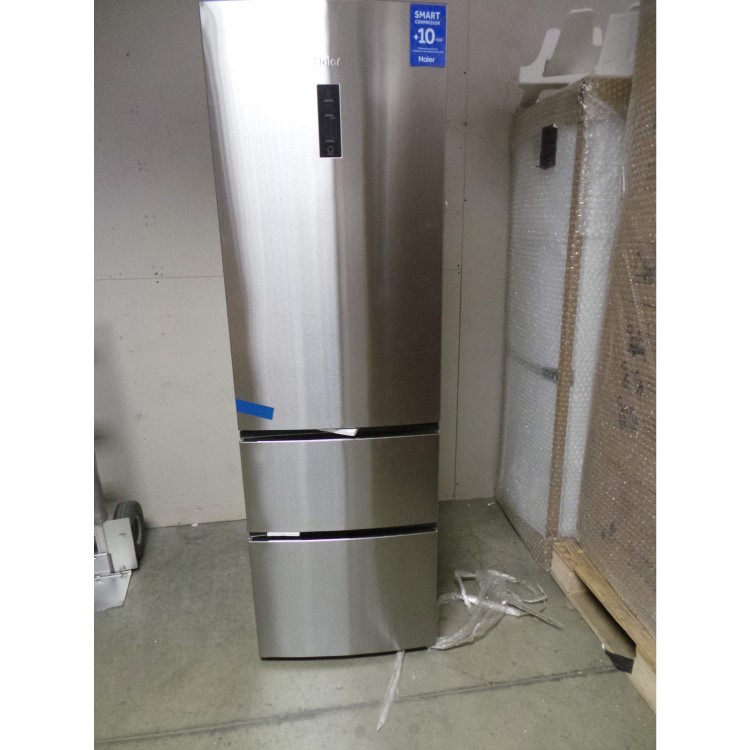 GRADE A2 - Light cosmetic damage - Haier A2FE735CXJ 191x60cm Frost Free Freestanding Fridge Freezer With MyZone - Stainless Steel