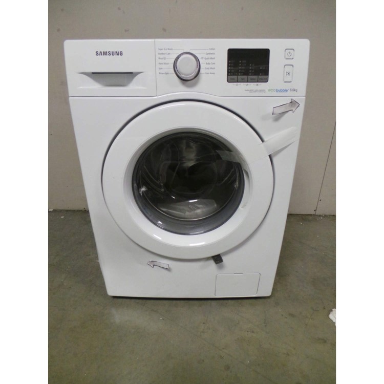 GRADE A3 - Heavy cosmetic damage - Samsung WF80F5E0W4W EcoBubble 8kg 1400rpm Freestanding Washing Machine - White
