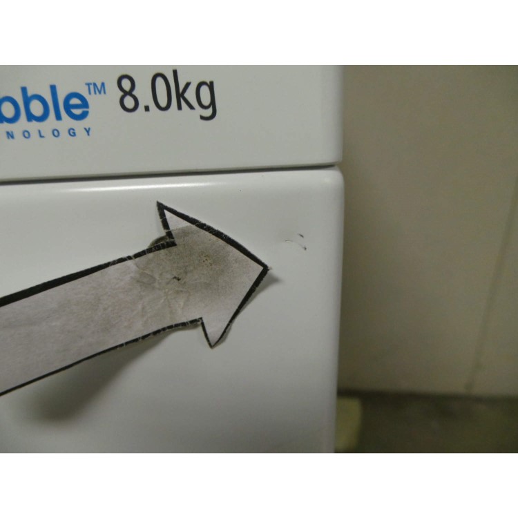 GRADE A3 - Heavy cosmetic damage - Samsung WF80F5E0W4W EcoBubble 8kg 1400rpm Freestanding Washing Machine - White