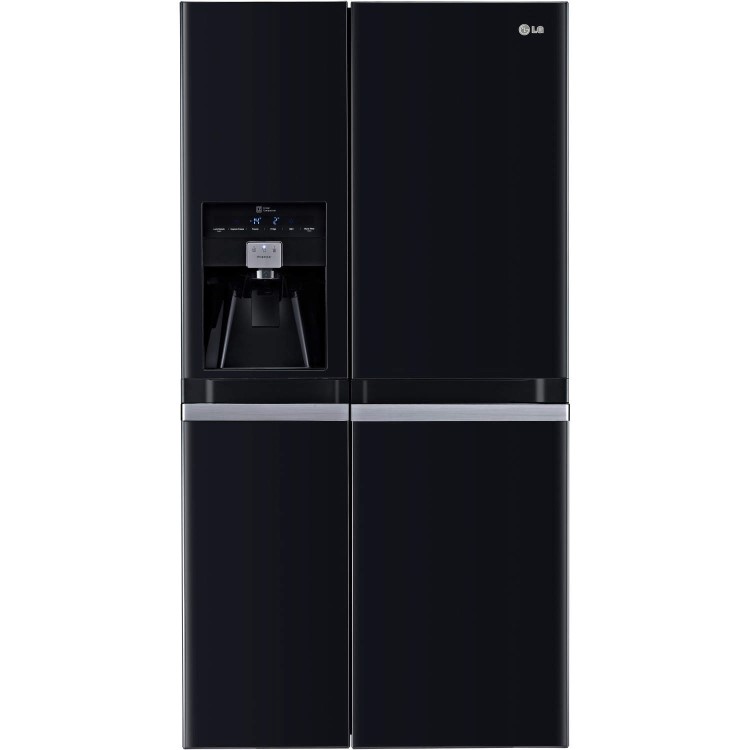 GRADE A3 - Heavy cosmetic damage - LG GSL545WBYV American Fridge Freezer With Non-plumbed Ice And Water Dispenser - Black