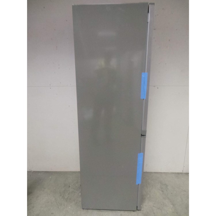 GRADE A3 - Heavy cosmetic damage - Zanussi ZRB34315XA Frost Free Freestanding Fridge Freezer With SuperFresh Drawer - Grey With Antifingerprint Stainless Steel Door