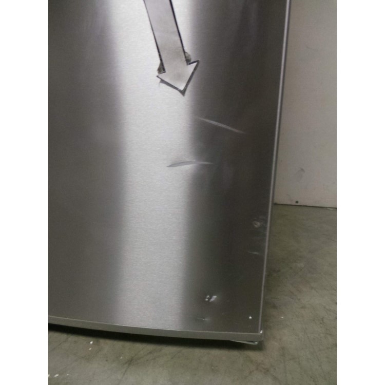 GRADE A3 - Heavy cosmetic damage - Zanussi ZRB34315XA Frost Free Freestanding Fridge Freezer With SuperFresh Drawer - Grey With Antifingerprint Stainless Steel Door