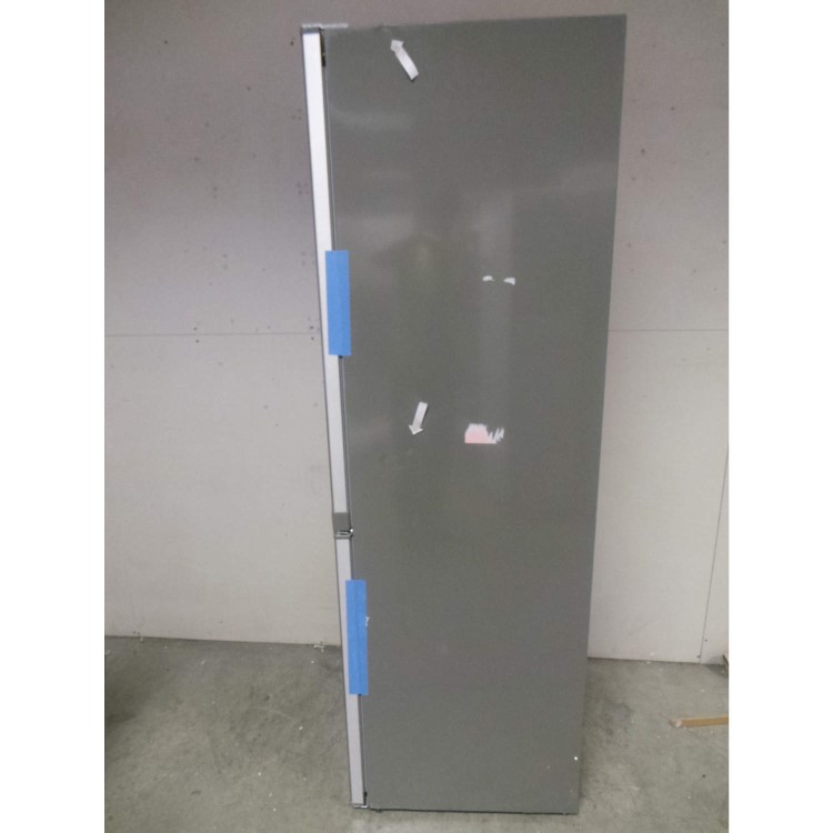 GRADE A3 - Heavy cosmetic damage - Zanussi ZRB34315XA Frost Free Freestanding Fridge Freezer With SuperFresh Drawer - Grey With Antifingerprint Stainless Steel Door