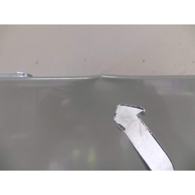 GRADE A3 - Heavy cosmetic damage - Zanussi ZRB34315XA Frost Free Freestanding Fridge Freezer With SuperFresh Drawer - Grey With Antifingerprint Stainless Steel Door