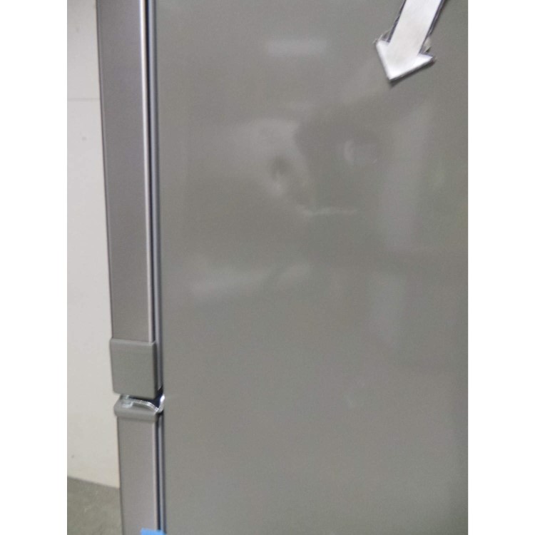 GRADE A3 - Heavy cosmetic damage - Zanussi ZRB34315XA Frost Free Freestanding Fridge Freezer With SuperFresh Drawer - Grey With Antifingerprint Stainless Steel Door