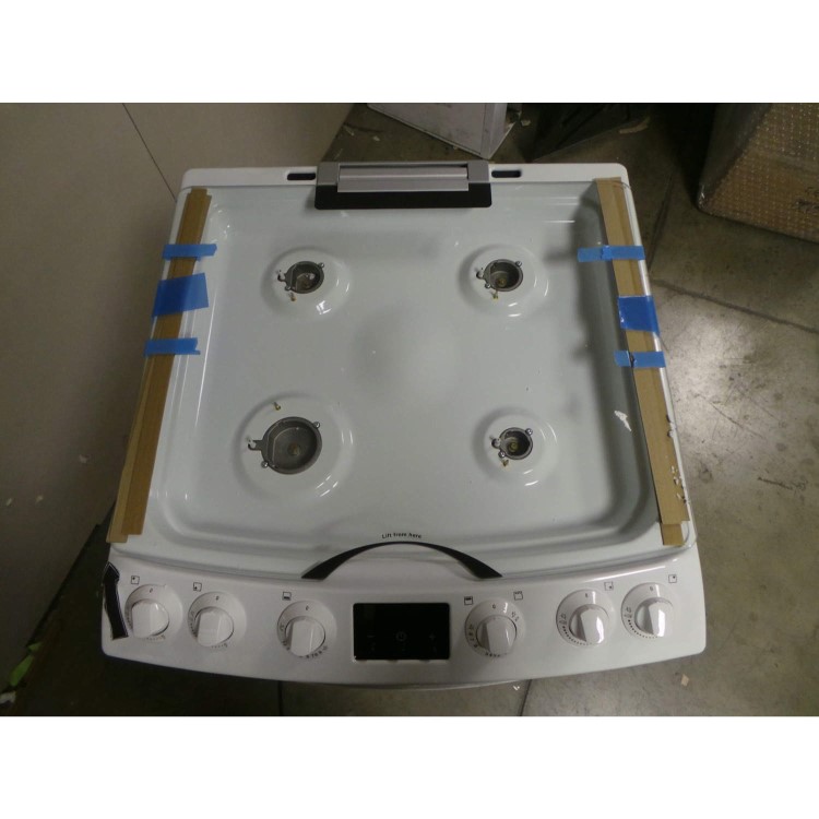 GRADE A3 - Heavy cosmetic damage - Zanussi ZCG63200WA White 60cm Double Oven Gas Cooker