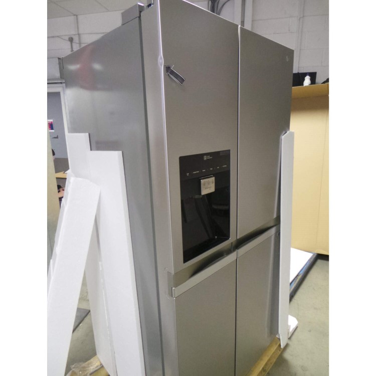 GRADE A3 - Heavy cosmetic damage - LG GSL545NSYZ Non-plumbed American Fridge Freezer With Ice And Water Premium Steel