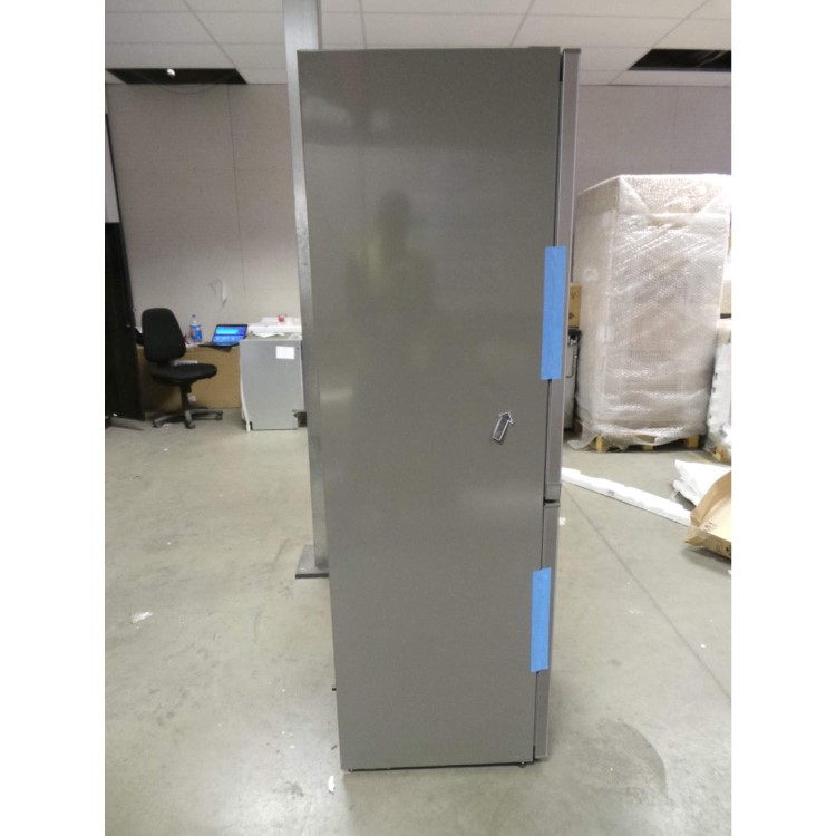 GRADE A2 - Light cosmetic damage - Zanussi ZRB34315XA Frost Free Freestanding Fridge Freezer With SuperFresh Drawer - Grey With Antifingerprint Stainless Steel Door