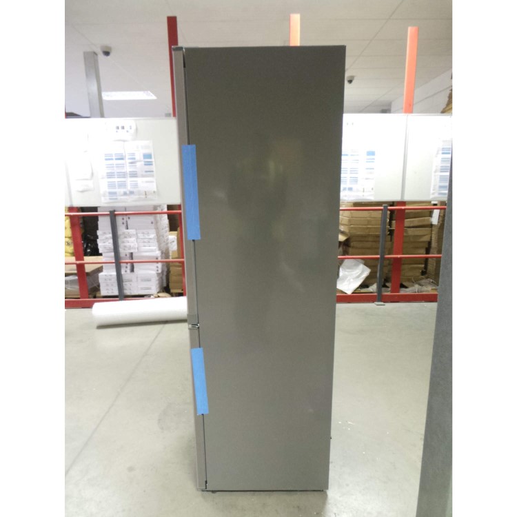 GRADE A2 - Light cosmetic damage - Zanussi ZRB34315XA Frost Free Freestanding Fridge Freezer With SuperFresh Drawer - Grey With Antifingerprint Stainless Steel Door
