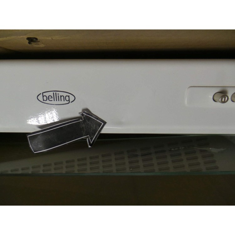 GRADE A3 - Heavy cosmetic damage - Belling 60VH Visor 60cm Conventional Cooker Hood White