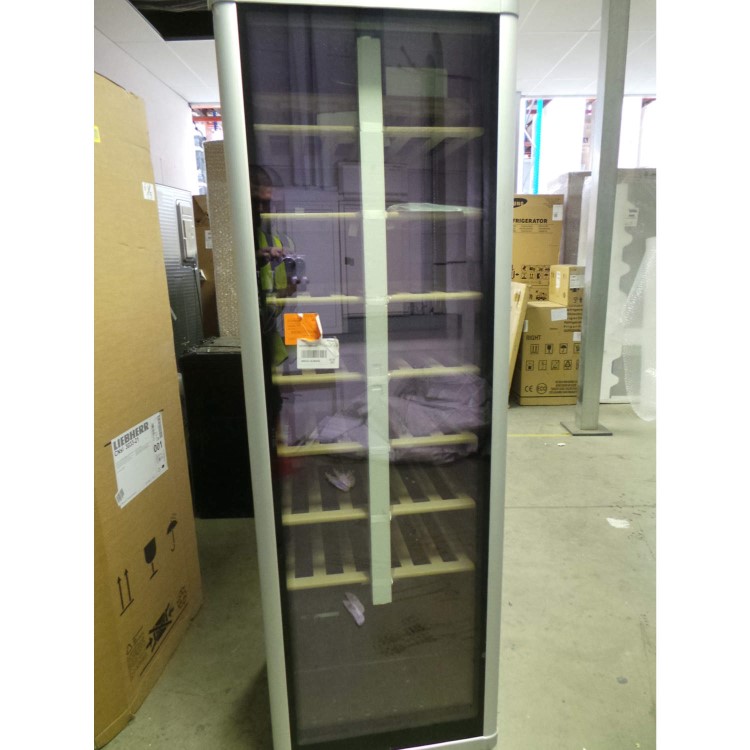 GRADE A3 - Heavy cosmetic damage - Bosch KSW30V80GB 120 Bottle Freestanding Wine Cooler - Silver