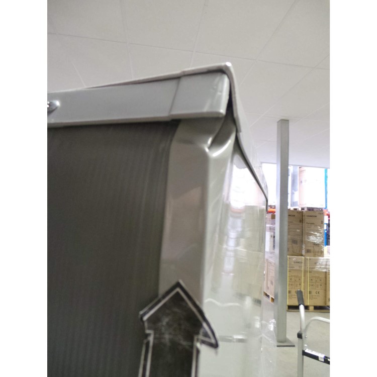 GRADE A3 - Heavy cosmetic damage - Baumatic BRZF1759SE 175x60mm Freestanding Freezer In Stainless Steel Look