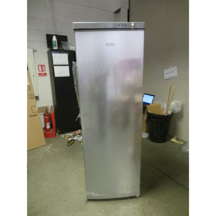 GRADE A3 - Heavy cosmetic damage - Baumatic BRZF1759SE 175x60mm Freestanding Freezer In Stainless Steel Look