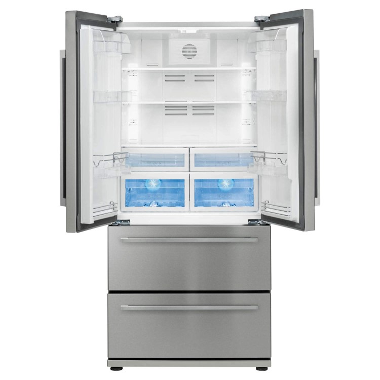 GRADE A2 - Light cosmetic damage - Smeg FQ55FX 4-Door American Fridge Freezer - Stainless Steel