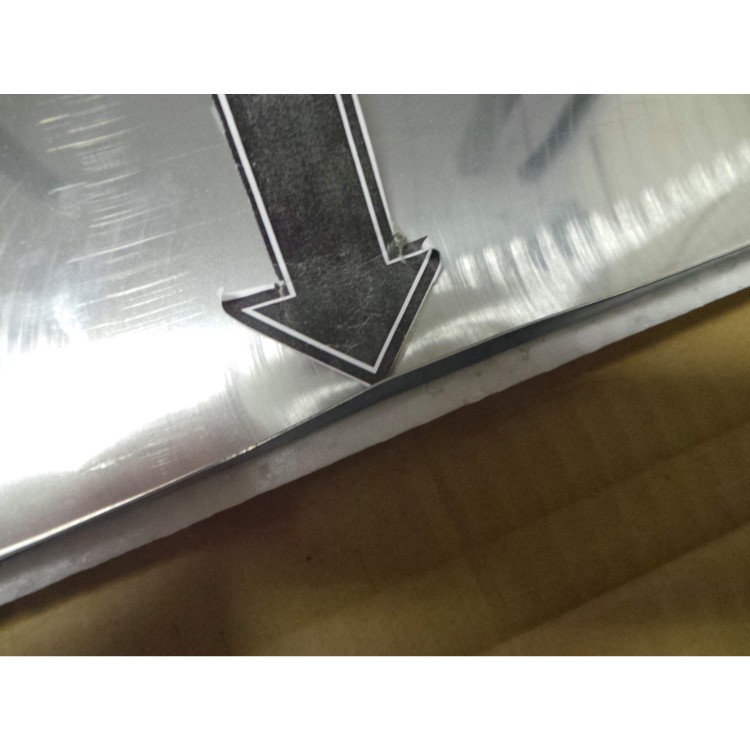 GRADE A3 - Heavy cosmetic damage - Baumatic BSB11SS 110 cm Splashback - Stainless Steel