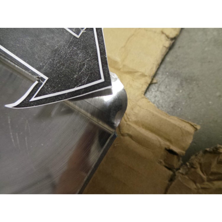 GRADE A3 - Heavy cosmetic damage - Baumatic BSB11SS 110 cm Splashback - Stainless Steel