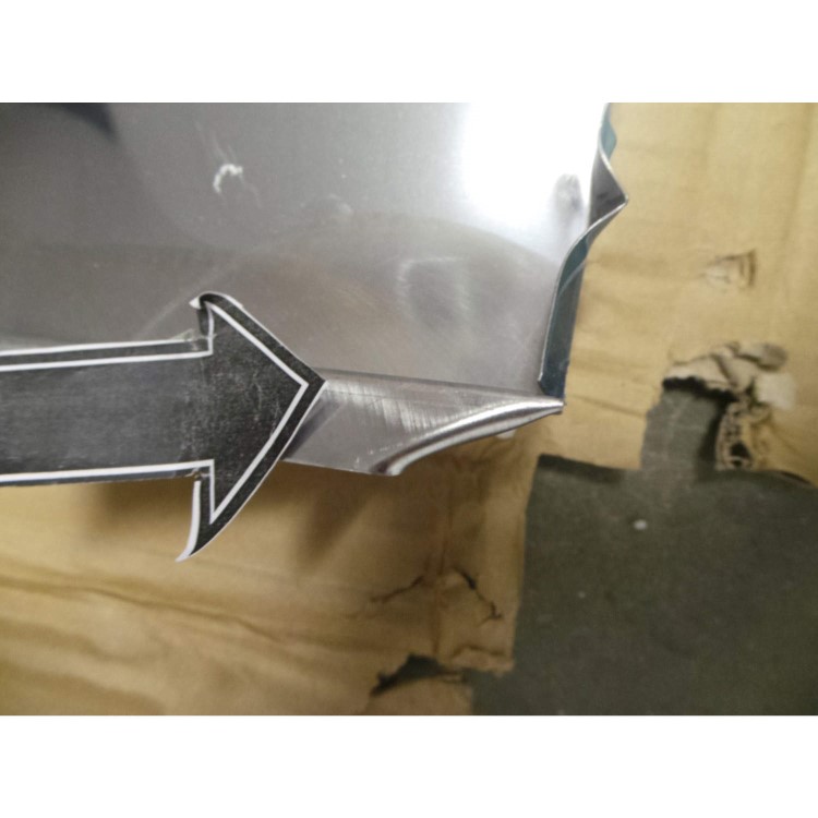 GRADE A3 - Heavy cosmetic damage - Baumatic BSB11SS 110 cm Splashback - Stainless Steel