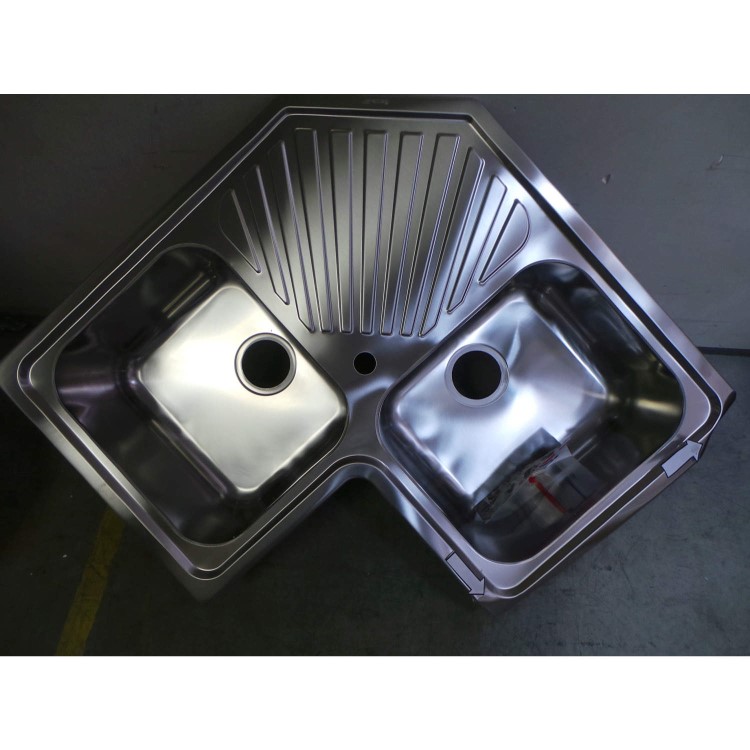 GRADE A2 - Light cosmetic damage - Smeg SP2A Alba 2.0 Bowl Corner Inset Stainless Steel Sink