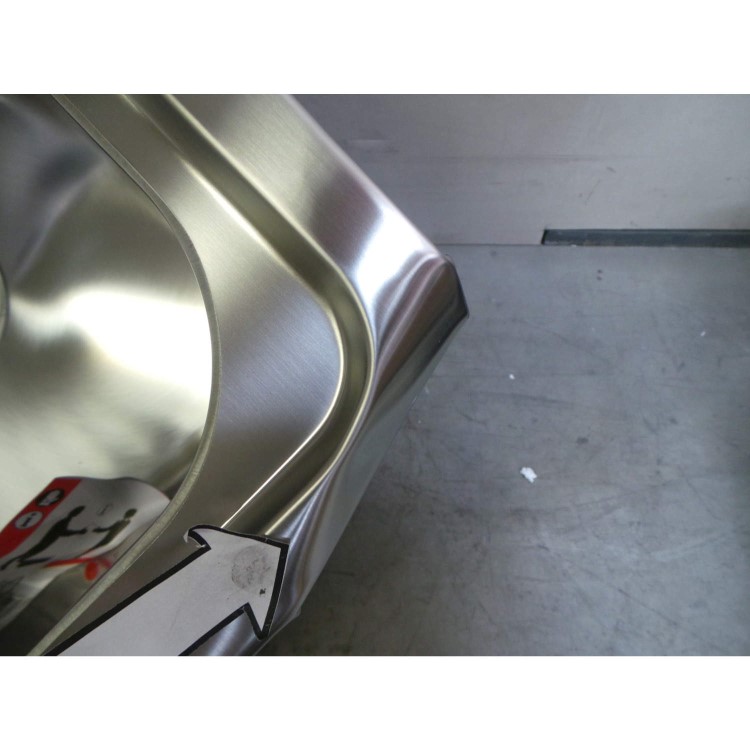 GRADE A2 - Light cosmetic damage - Smeg SP2A Alba 2.0 Bowl Corner Inset Stainless Steel Sink