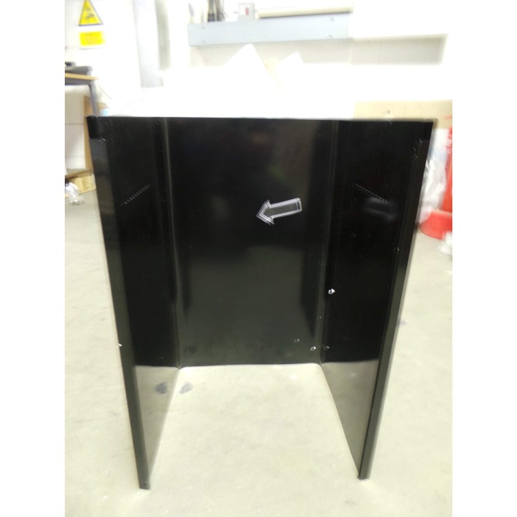 GRADE A2 - Light cosmetic damage - ElectriQ 90cm Curved Black Glass Cooker Hood Satin Black
