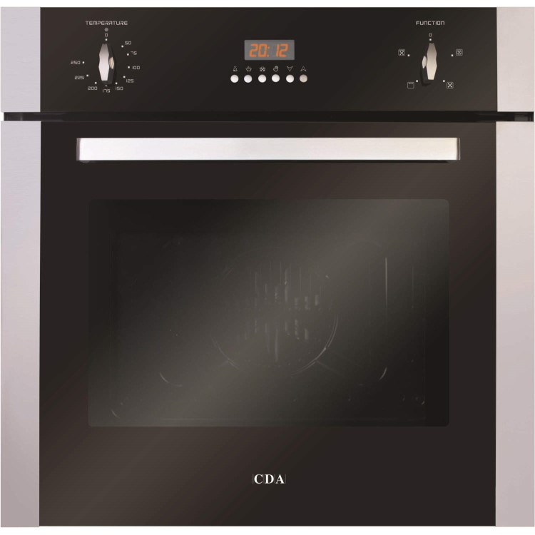 GRADE A2 - Light cosmetic damage - CDA SA227SS Electric Built-in Single Fan Oven In Stainless Steel