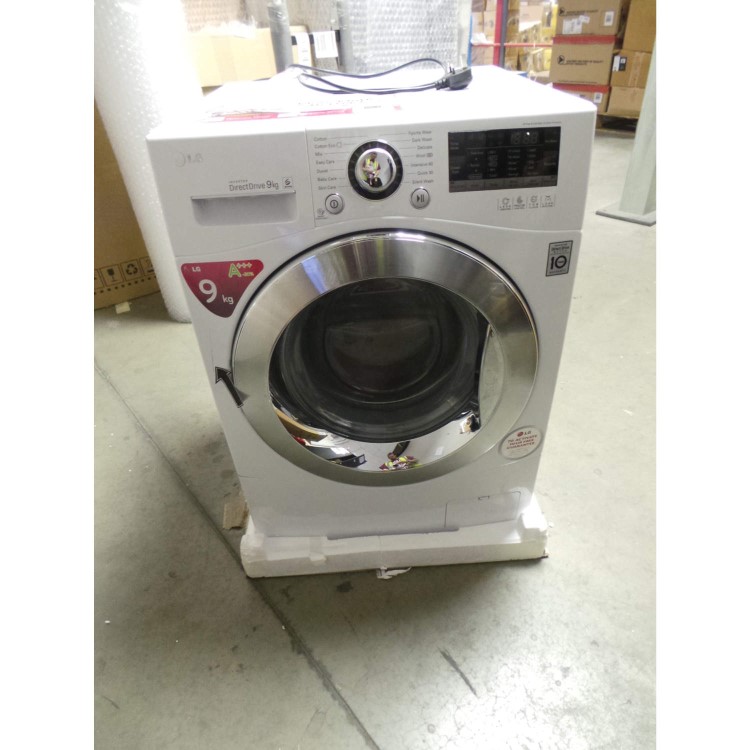 GRADE A3 - Heavy cosmetic damage - LG F14A8FDA 9kg 1400rpm Direct Drive Freestanding Washing Machine White