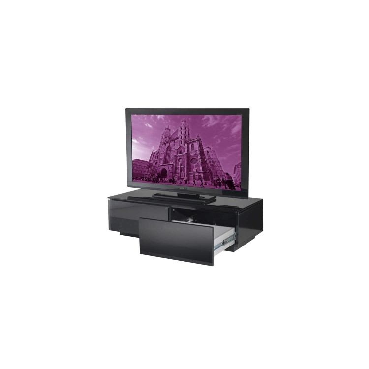 GRADE A1 - As new but box opened - UK-CF Vienna Gloss Black TV Cabinet - Up to 42 Inch